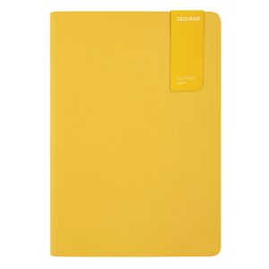 Carnet Zequenz Oberthur - A5 14,8x21 cm - jaune mimosa - ligné