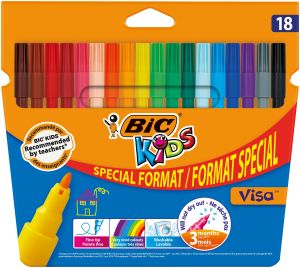 Étui de 18 Feutres Bic Kids visa pointe fine