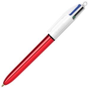 Stylo 4 Couleurs Bic shine rouge
