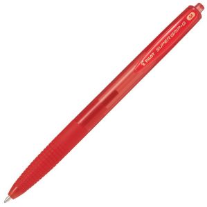 Stylo Pilot Super Grip Rouge - Pointe moyenne -  rétractable