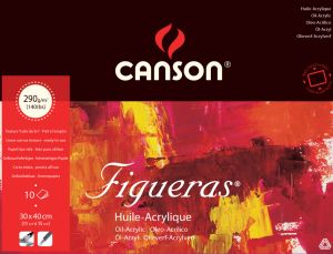 Bloc Papier Figueras Canson - Peinture à l'Huile - 30x40 cm - 10 feuilles - 290g/m²