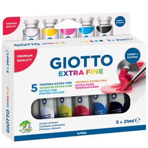 Étui de 5 Tubes de Gouache Giotto - 5x21 ml