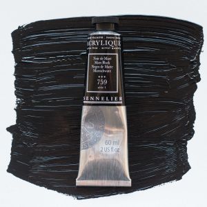 Peinture Acrylique Sennelier - extra-fine - 60ml - noir de Mars