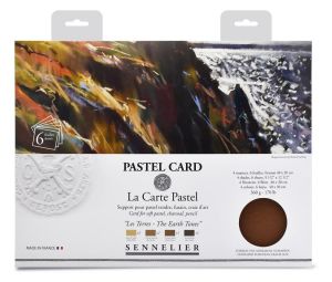 Papier Pour Pastel Sennelier - Pastel Card - 6 feuilles 40x30 cm - 4 nuances terres