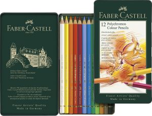 12 Crayons de Couleur Faber-Castell Polychromos