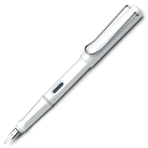 Stylo-Plume Lamy safari - plume moyenne - gaucher - blanc