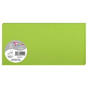 25 Cartes Pollen Clairefontaine - 106x213 mm - vert menthe