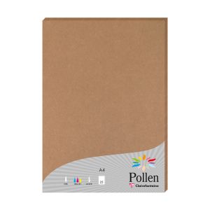 Papier Pollen Clairefontaine - 25 feuilles A4 - 210 g - kraft
