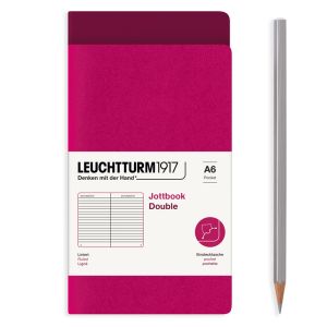 2 Carnets Jottbook Leuchtturm - 9x15 cm - Port Red et Baie - ligné