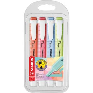 Etui de 4 Surligneur Stabilo swing cool - Pastel