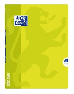 Cahier Oxford open flex - 24x32 cm - 96 pages - petits carreaux - vert lime