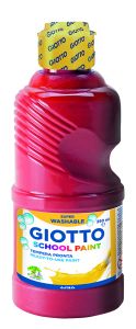 Flacon de Gouache Lavable Giotto - 250ml - rouge écarlate