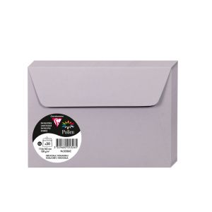 20 Enveloppes Pollen Clairefontaine - 114x162 mm - gris koala