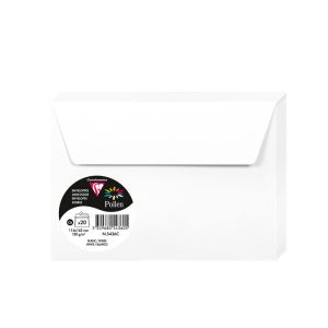 20 Enveloppes Pollen Clairefontaine - 114x162 mm - blanc