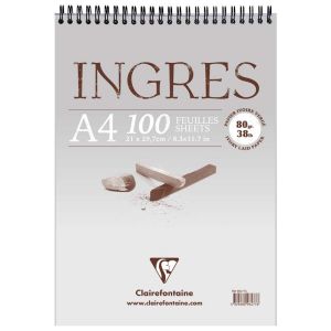 Bloc Papier Pastel Ingres Clairefontaine - A4 - 100 feuilles - 80g