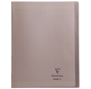 Cahier Clairefontaine Koverbook - 24x32 cm - 96 pages - Séyès - gris