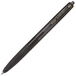 Stylo Pilot Super Grip noir - Pointe moyenne -  rétractable