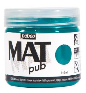 Peinture Acrylique Mat Pub Pébéo - 140 ml - Vert canard