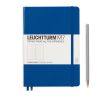 Carnet Leuchtturm rigide - 14,5x21cm - Bleu Marine - Pointillés