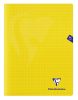 Cahier Clairefontaine Mimesys - 24x32 cm - 96 pages - petits carreaux - jaune