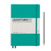 Carnet Leuchtturm rigide - 14,5x21cm - Émeraude - Pointillés