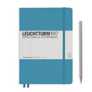 Carnet Leuchtturm rigide - 14,5x21cm - Bleu nordique - Pointillés