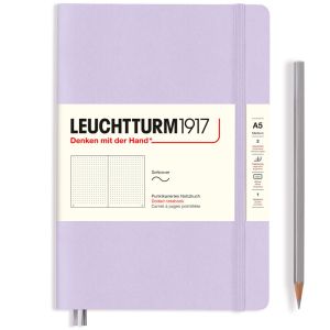 Carnet Leuchtturm souple - 14,5x21cm - lilas - pointillés