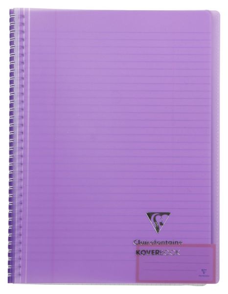 Cahier Clairefontaine Koverbook A4 ligné marge violet