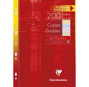 Copies Doubles Clairefontaine - A4 - 200 pages - Séyès - 4 couleurs