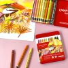 10 Pastels Aquarellables Caran d'Ache Neocolor 2 - Beya Rebai - Tons chauds