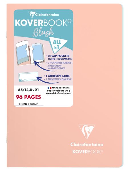 Cahier Clairefontaine Koverbook Blush 14,8x21 cm