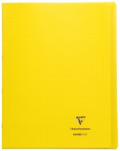 Cahier Clairefontaine Koverbook - 24x32cm - 96 pages - petits carreaux - jaune 