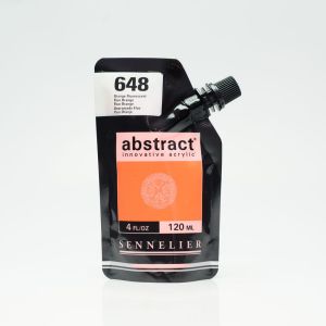 Peinture Acrylique Abstract Sennelier - 120ml - orange fluorescent