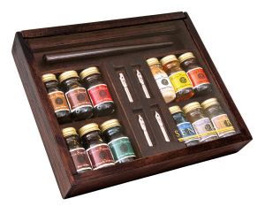 Coffret Calligraphie Sennelier - 12x10ml + 4 plumes + 1 porte plume