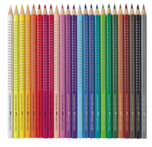 Boîte de 24 Crayons de Couleur Aquarellables Faber-Castell colour grip