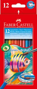 Pochette de 12 Crayons de Couleur Aquarellables Faber-Castell