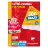 Copies Doubles Clairefontaine - A4 - 500 pages - Séyès - perforées - blanc