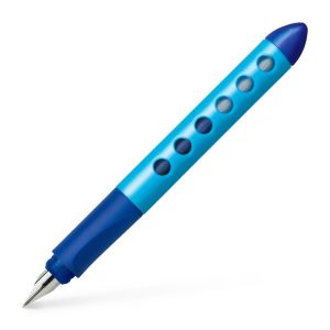 Stylo-plume éducatif Scribolino Faber-Castell - plume pour gaucher - bleu