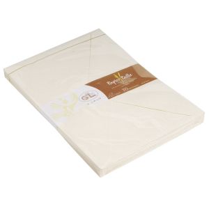 20 Enveloppes Lalo - 162x229 mm - papier paille gommées - ivoire