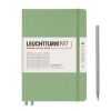 Carnet Leuchtturm rigide - 14,5x21cm - Sauge - Ligné