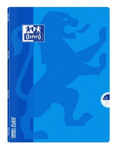 Cahier Oxford open flex - 24x32 cm - 96 pages - petits carreaux - bleu