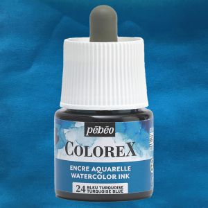 Flacon d'Encre Colorex Pébéo - 45ml - Bleu turquoise