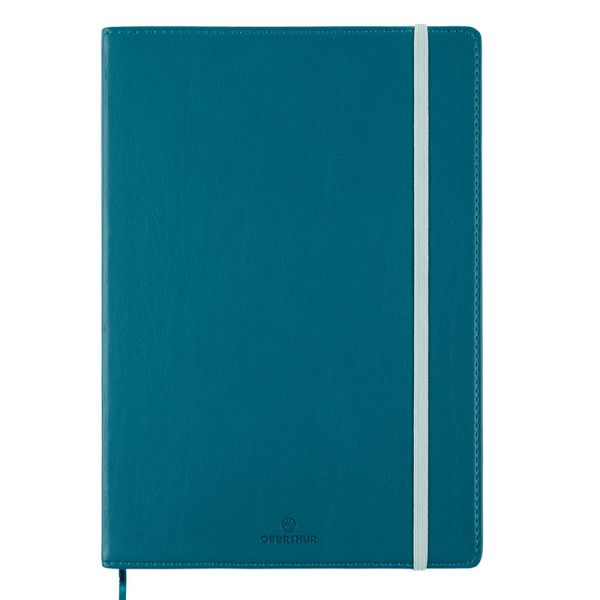 Carnet de notes A5 14,5 x 21 cm Ligné - Bleu Pacific green - Rougier&Plé  Lecourbe