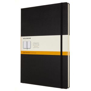 Carnet Moleskine Rigide - 21x29,7 cm - Ligné - Noir