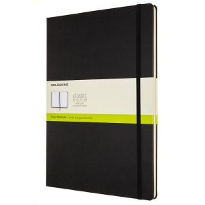 Carnet Moleskine Rigide - 21x29,7 cm - Pages blanches - Noir