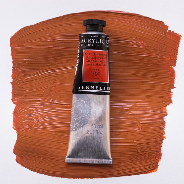 Peinture Acrylique Sennelier - Tube 60 Ml - Couleur Titan Buff - Série 1 - Texture Crémeuse, Pigments De Haute Qualité