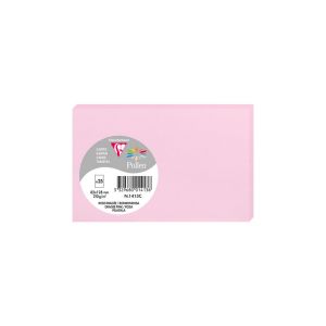 25 Cartes Pollen Clairefontaine - 82x128 mm - rose dragée