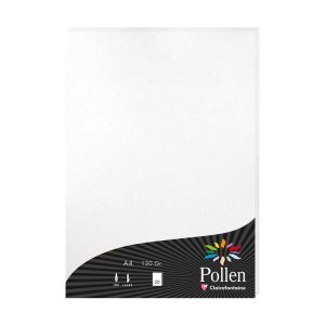 Papier Pollen Clairefontaine - 50 feuilles A4 - 120 g - blanc irisé