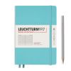 Carnet Leuchtturm rigide - 14,5x21cm - Aquamarine - ligné