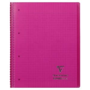 Cahier Clairefontaine Koverbook - A4+ - 160 pages - Séyès - rose